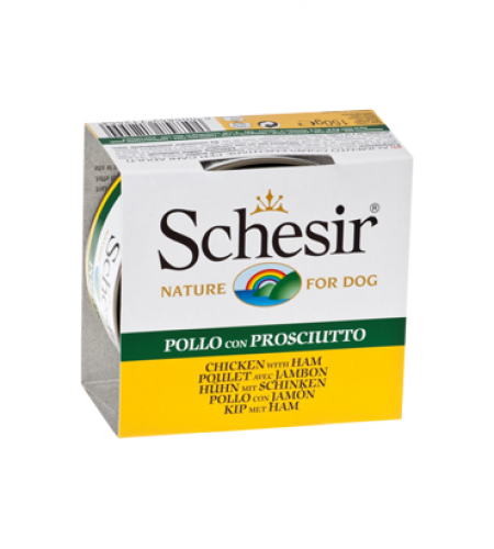 Schesir Cão Filete de Frango com Presunto em Gelatina 150GR